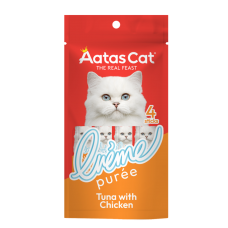 Aatas Cat Creme Puree Tuna with Chicken 14g x 4s, AAT3568, cat Treats, Aatas, cat Food, catsmart, Food, Treats